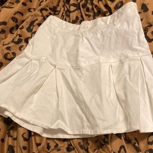 White tennis skirt
